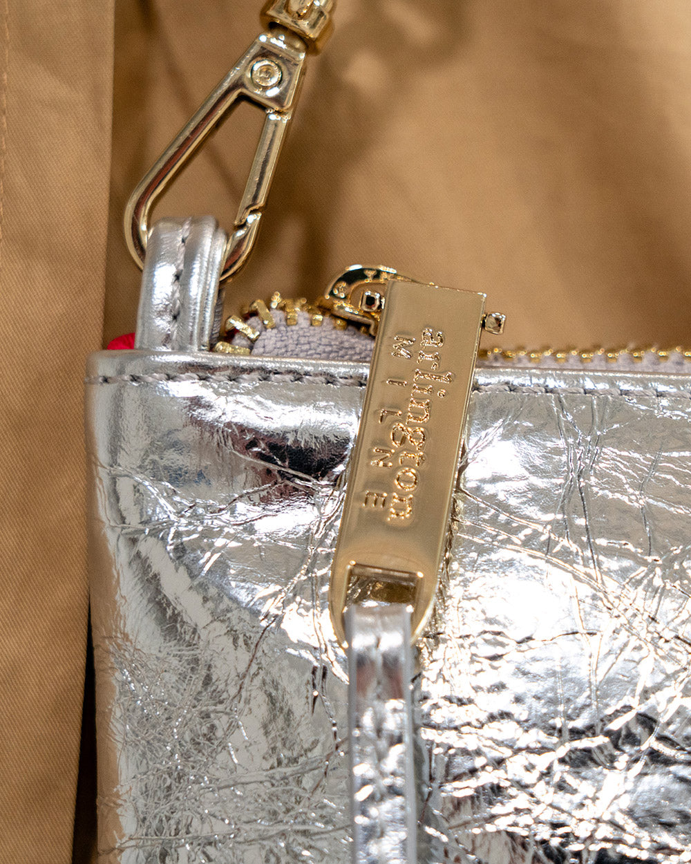 Molly Crossbody - Silver Crinkle