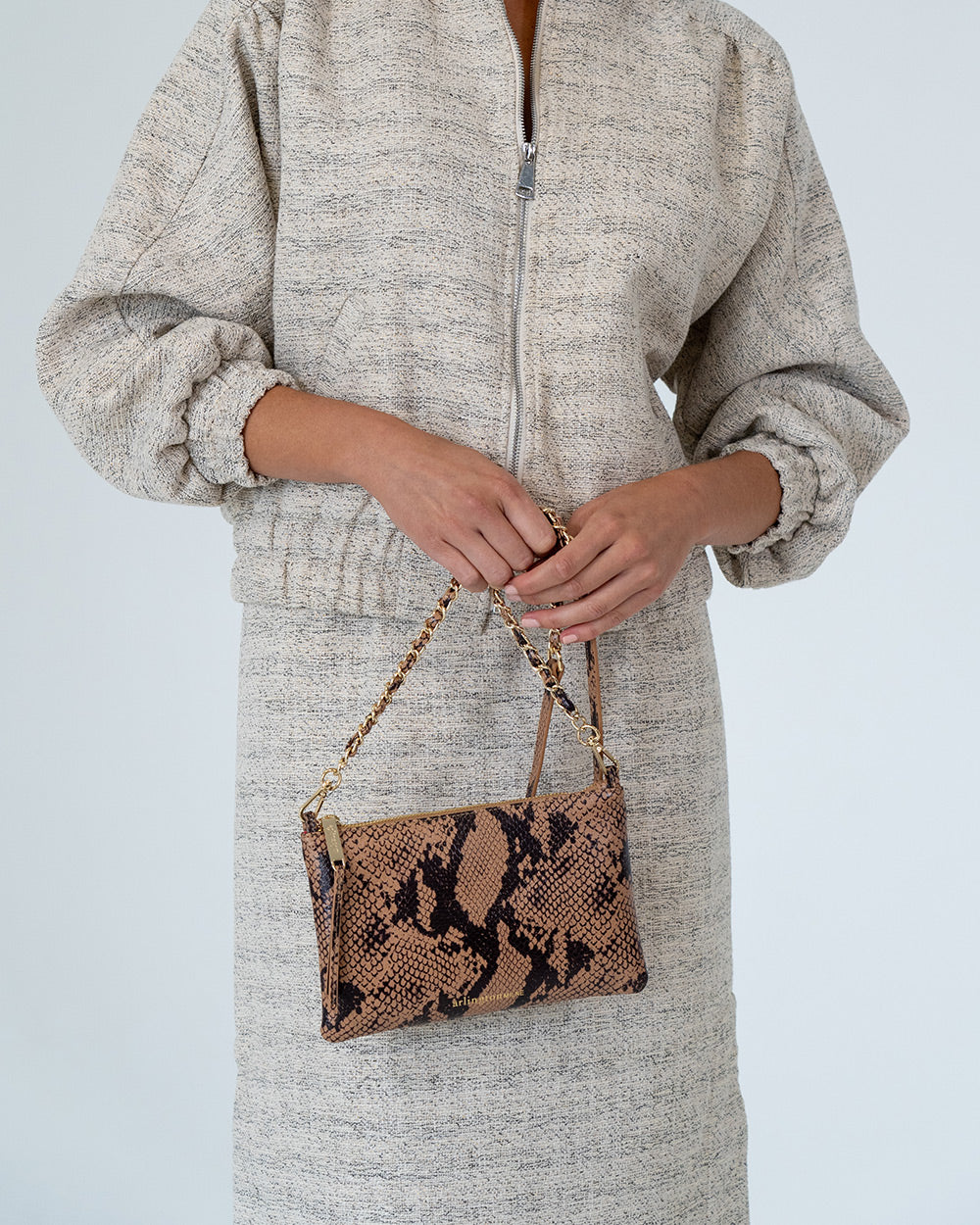 Molly Crossbody - Caramel Python