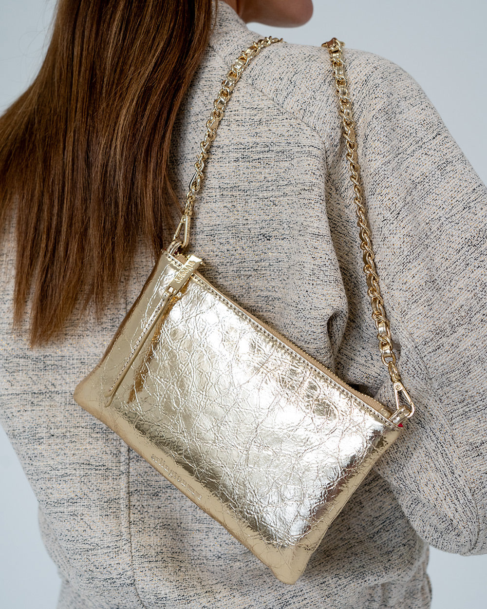 Molly Crossbody - Gold Crinkle
