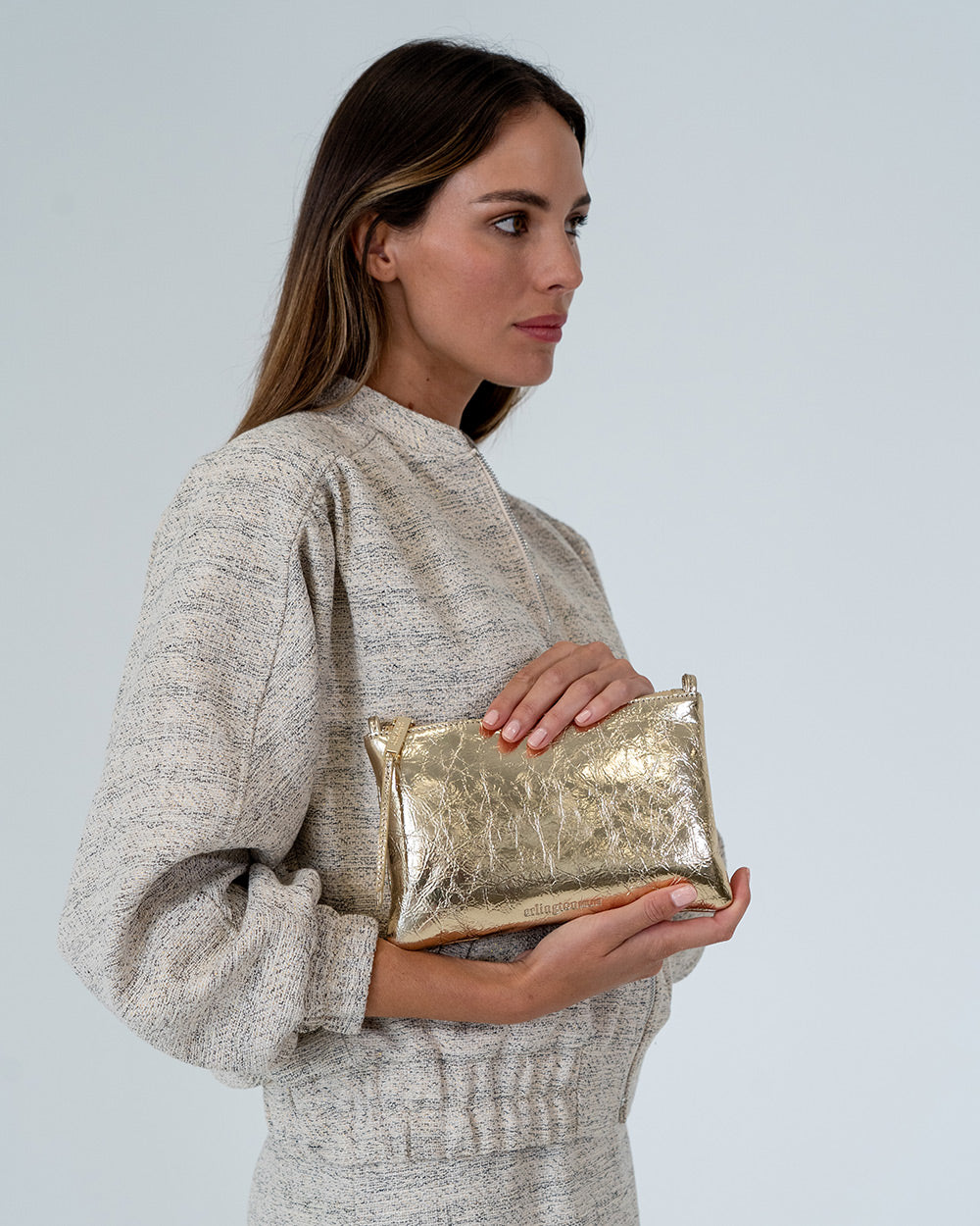 Molly Crossbody - Gold Crinkle