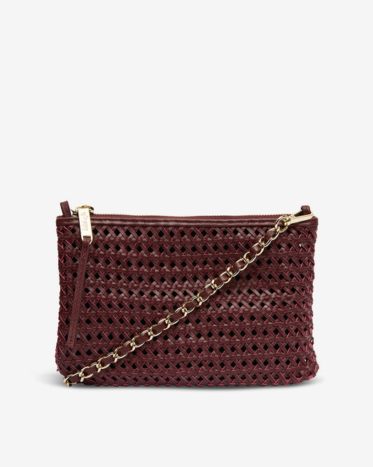 Molly Crossbody - Burgundy Weave