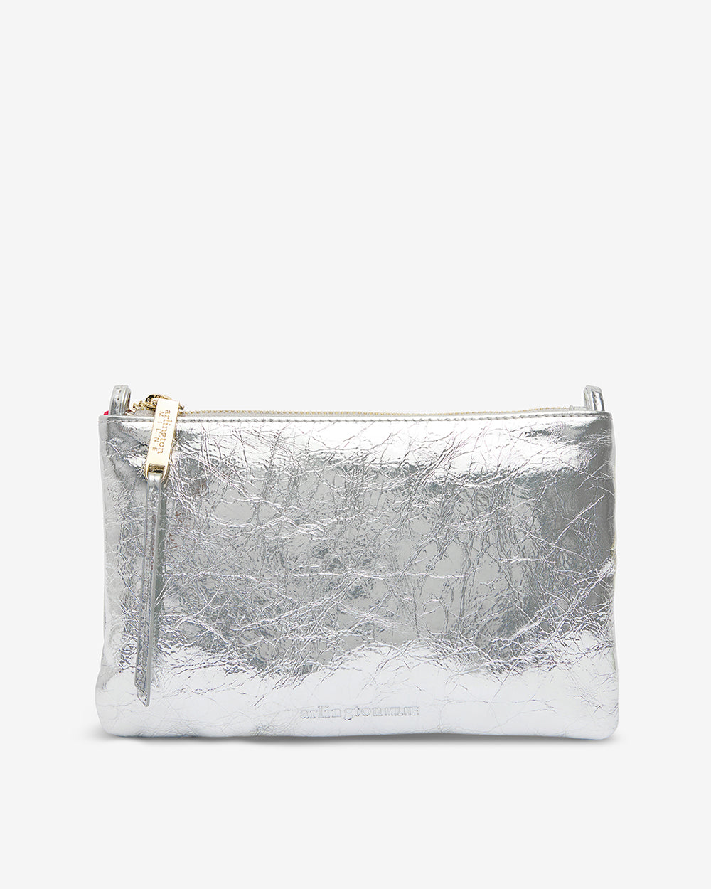 Molly Crossbody - Silver Crinkle