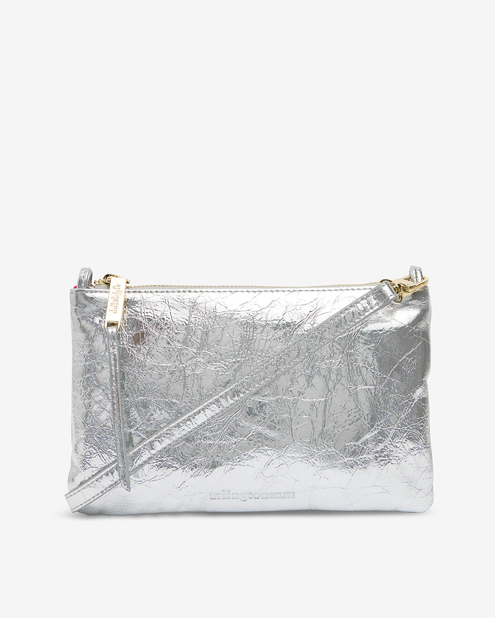 Molly Crossbody - Silver Crinkle