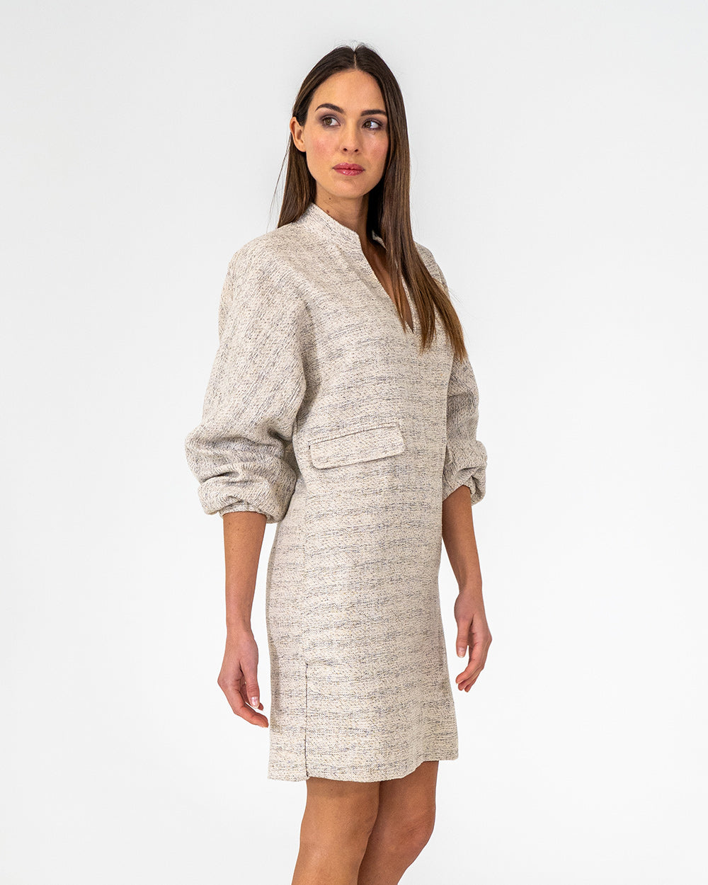 Neville Mini Dress - Metallic Tweed