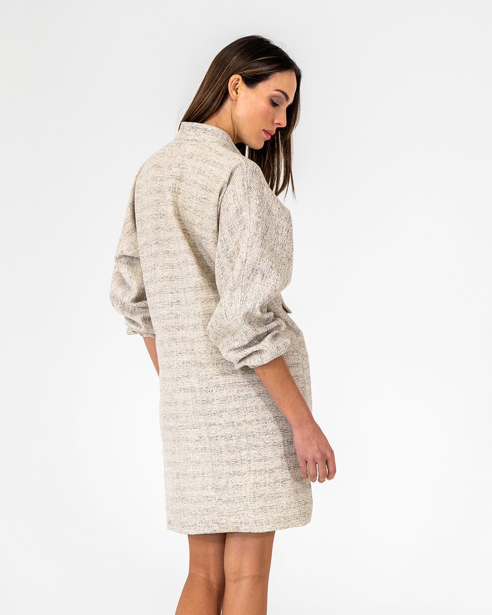 Neville Mini Dress - Metallic Tweed