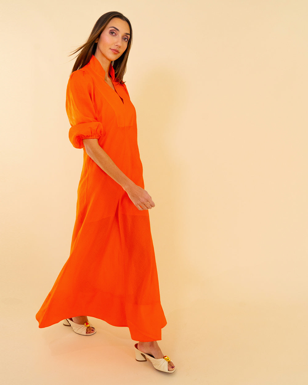 River Dress - Tangerine