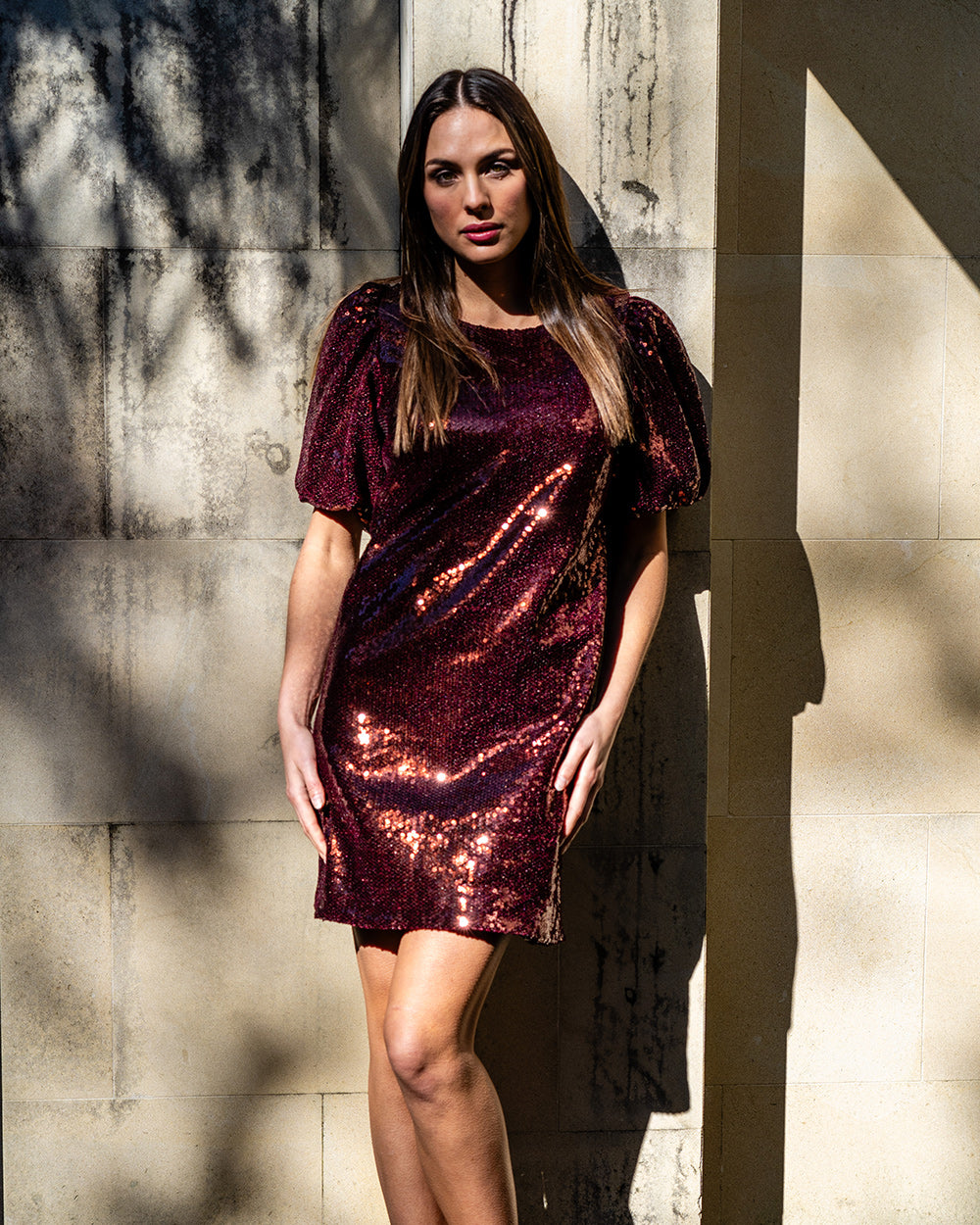 Rochelle Dress - Shiraz Sequin