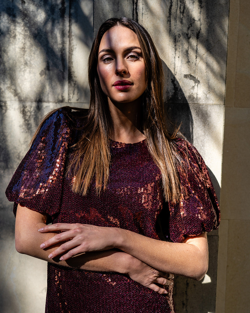 Rochelle Dress - Shiraz Sequin