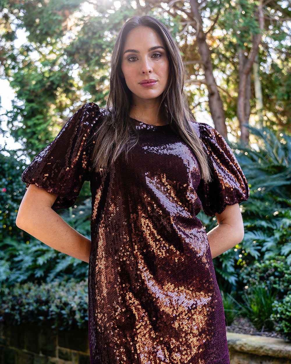Rochelle Dress - Shiraz Sequin