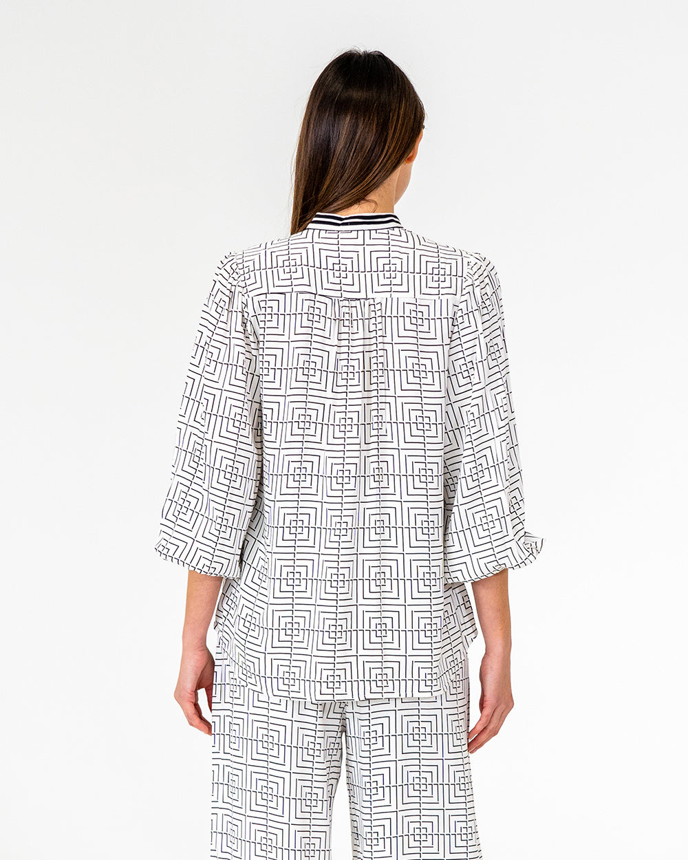 Rosa Blouse - Geo Grid