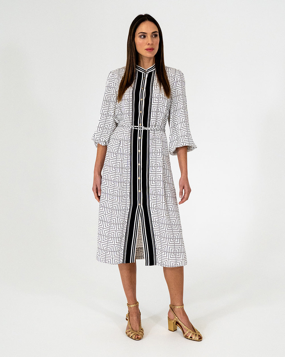 Rosa Dress - Geo Grid