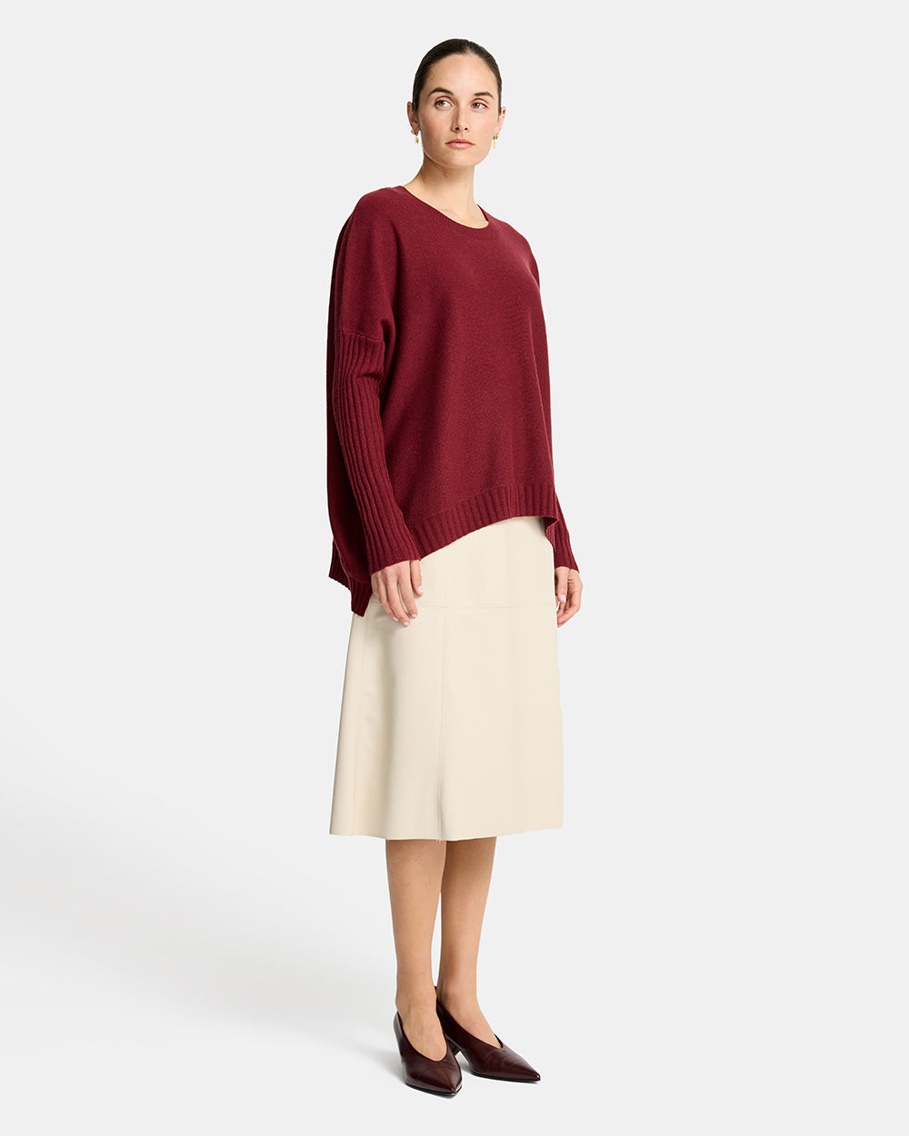 Sadie Crew Neck Knit - Pinot