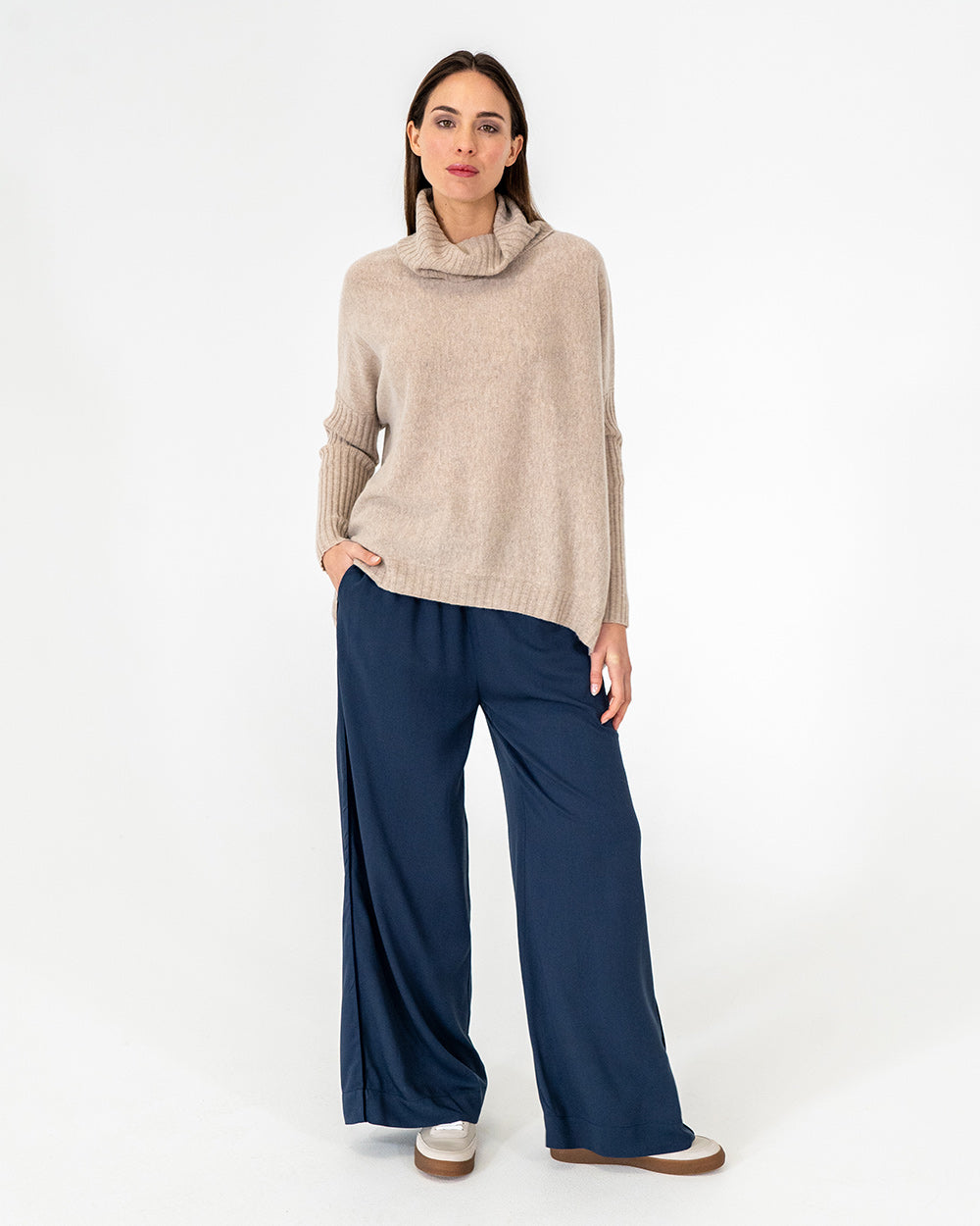 Sinead Roll Neck Knit - Natural