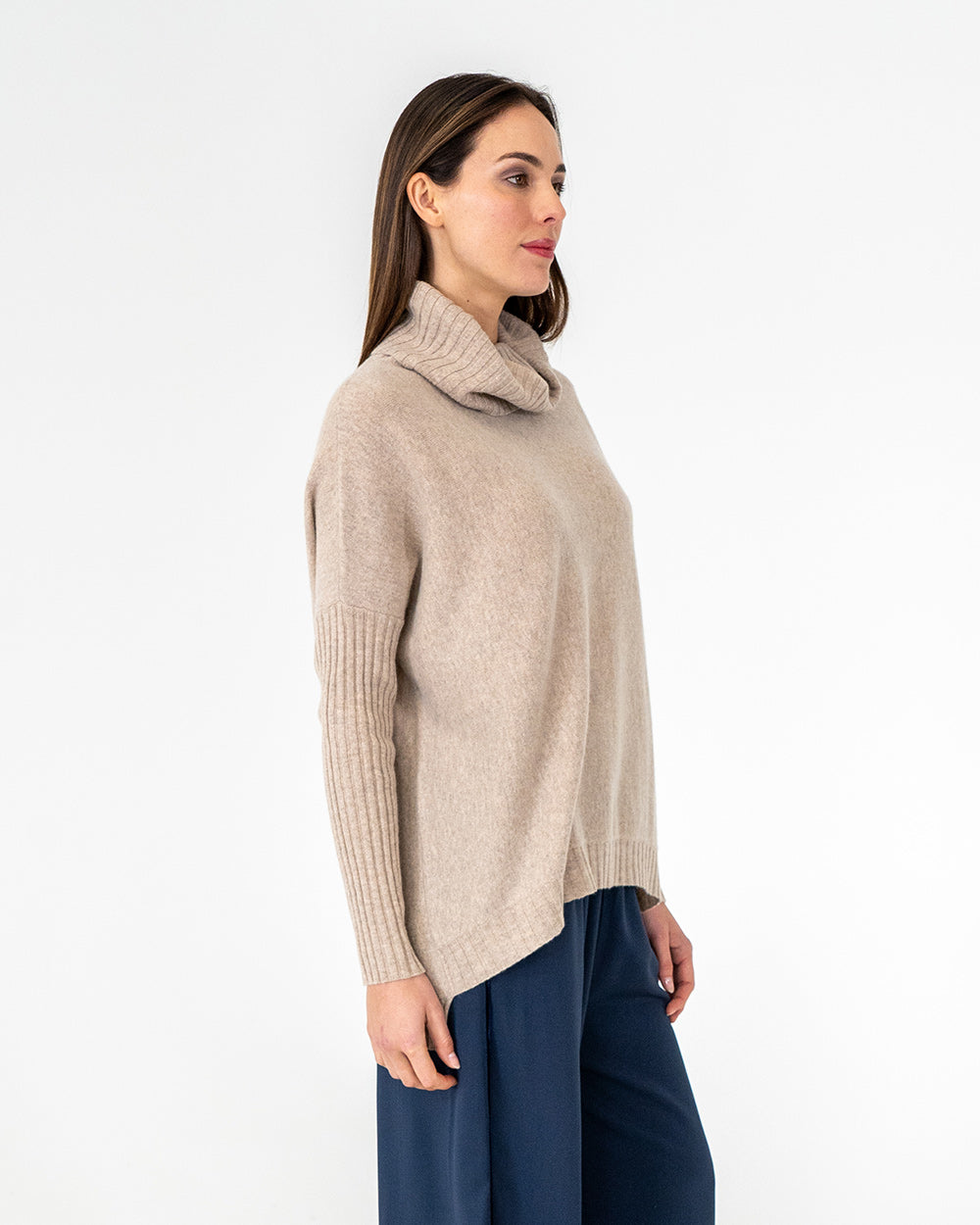 Sinead Roll Neck Knit - Natural