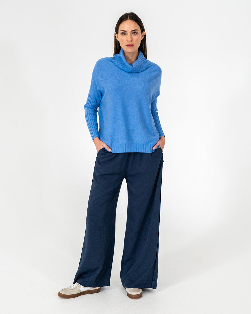 Sinead Roll Neck Knit - Periwinkle