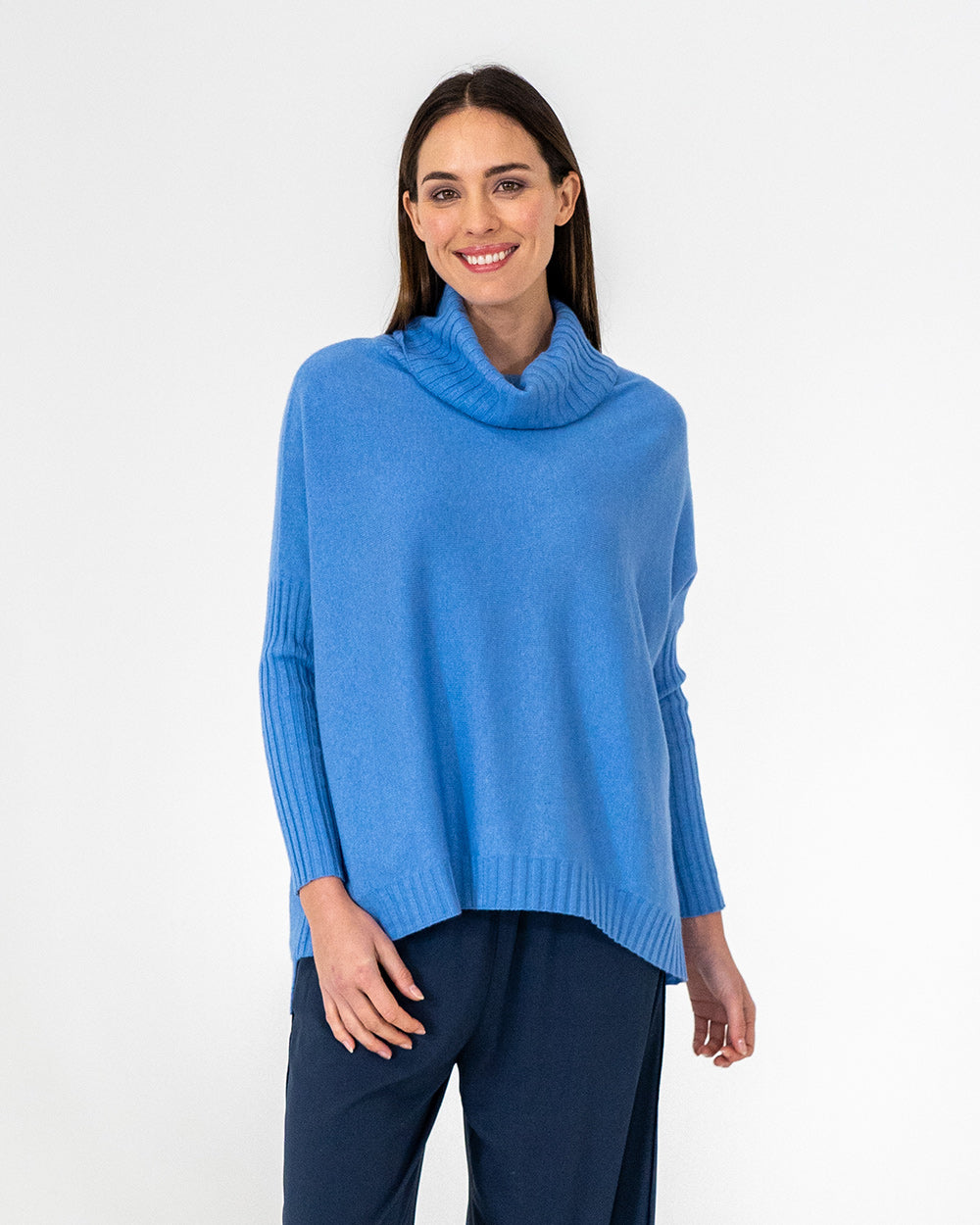 Sinead Roll Neck Knit - Periwinkle