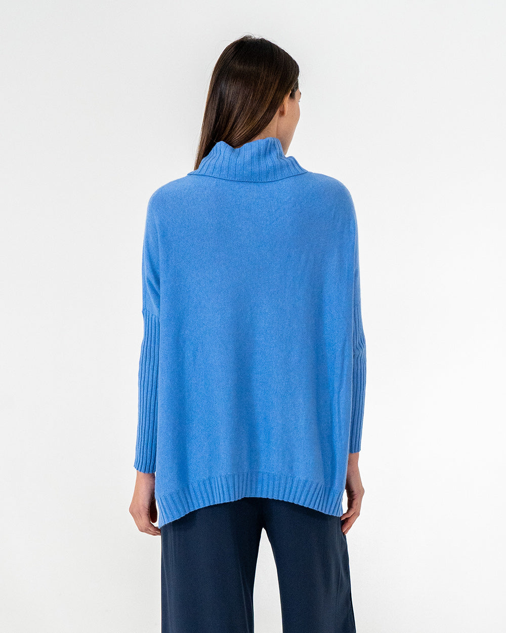 Sinead Roll Neck Knit - Periwinkle