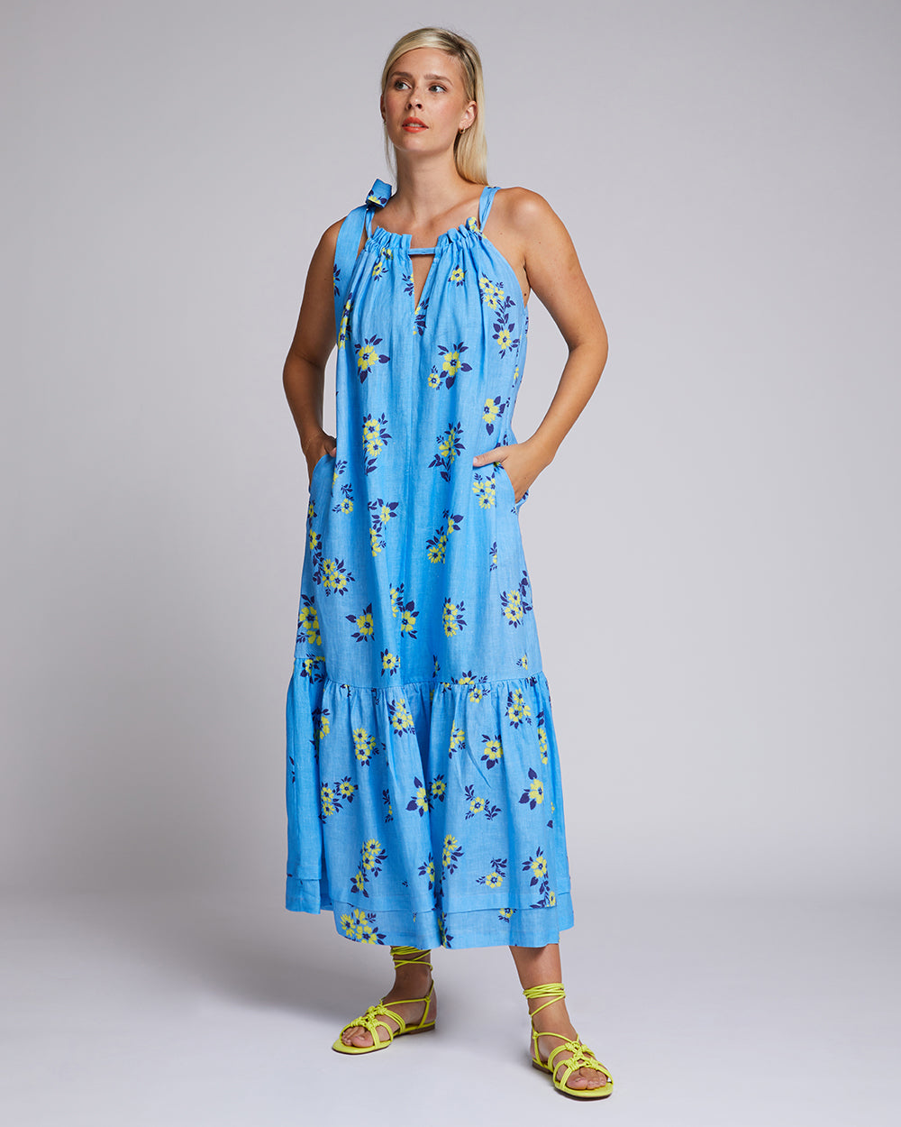 Viviana Dress - Neon Ditsy