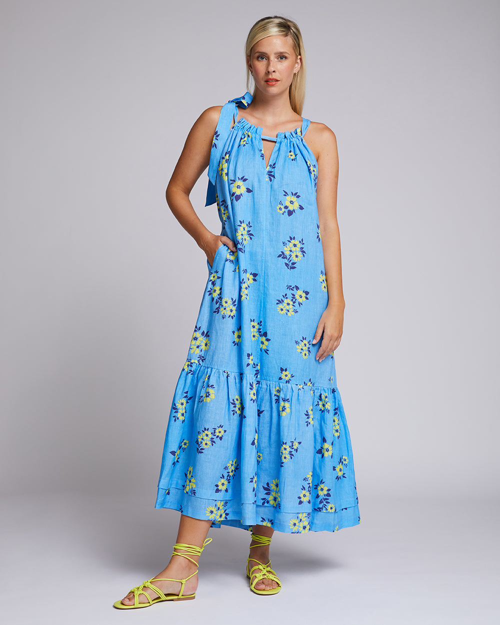 Viviana Dress - Neon Ditsy