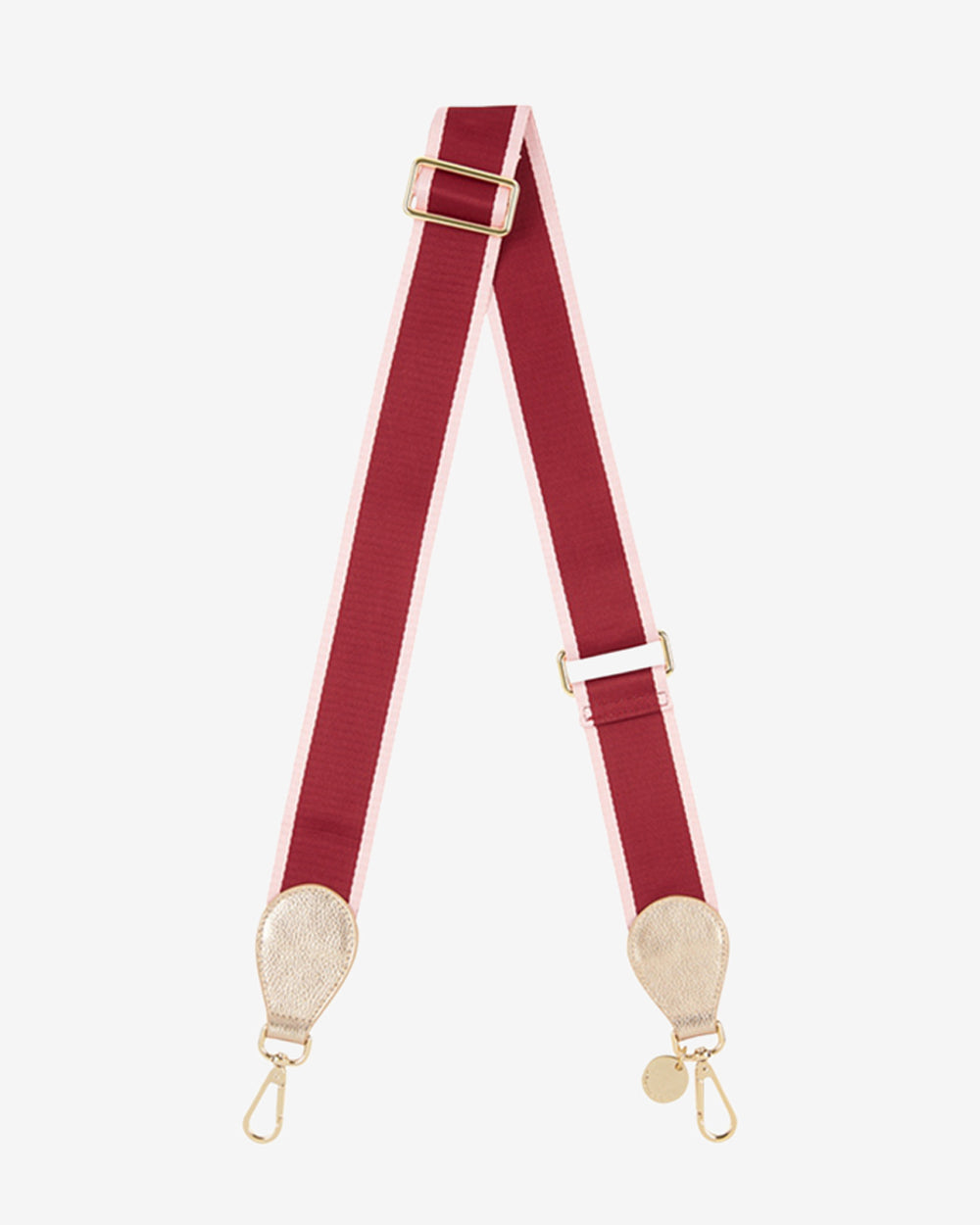Accent Guitar Strap - Rose Gold (Maroon/Pink Stripe)