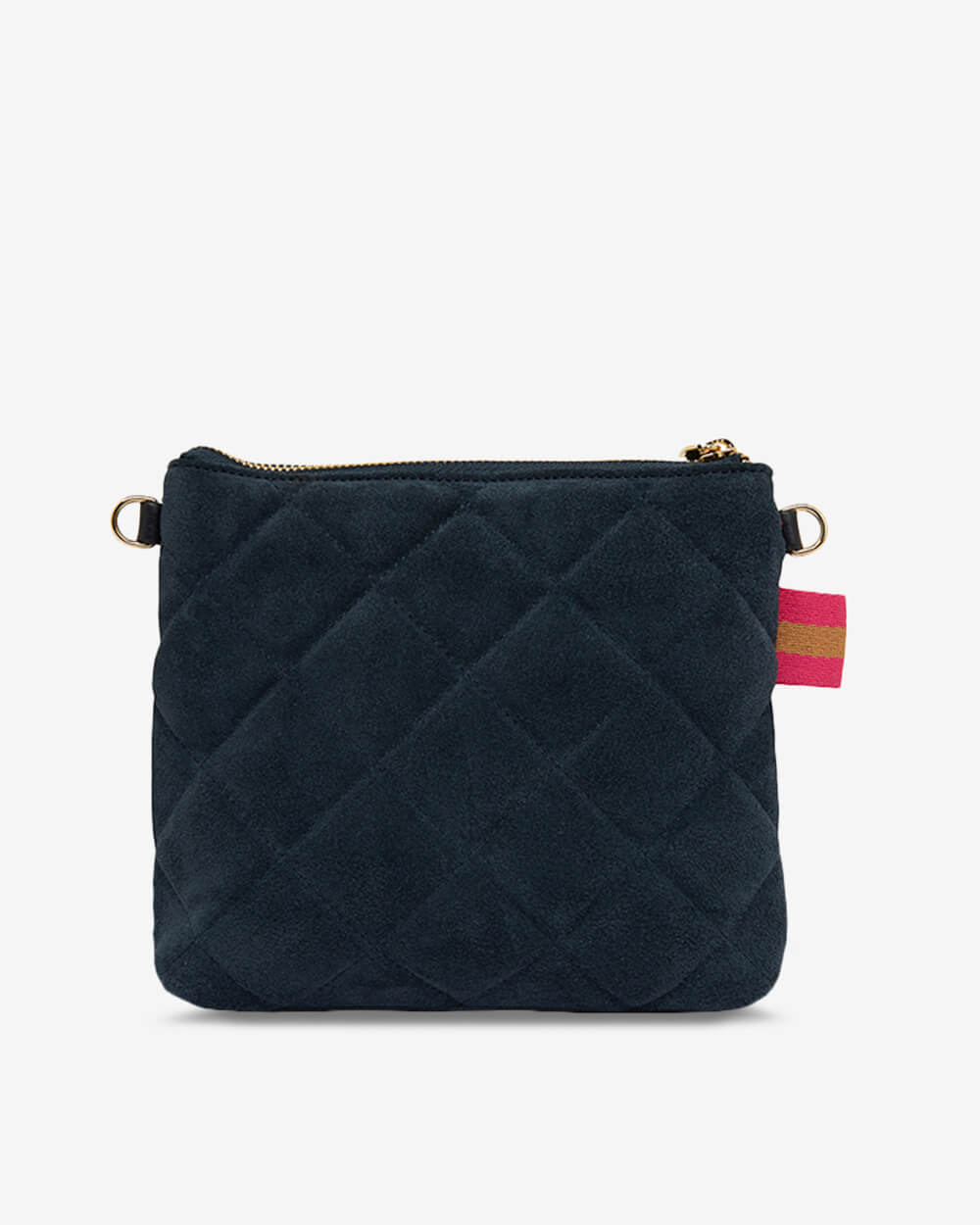 Alexis Crossbody - Quilted Navy Suede