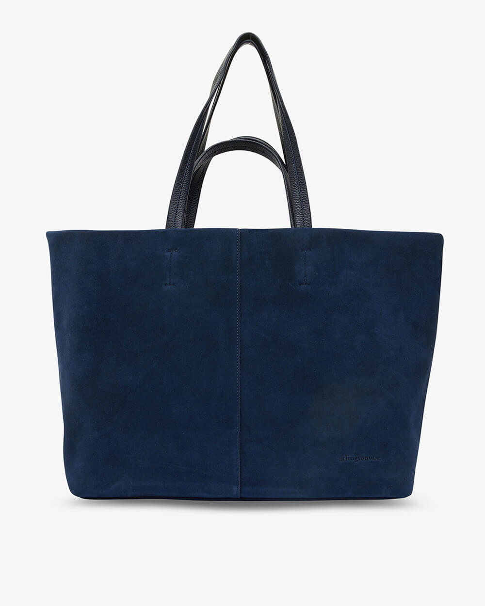 Navy suede tote online bag