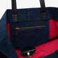 Claudia Open Tote Large - Navy Suede