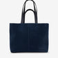 Claudia Open Tote Small - Navy Suede