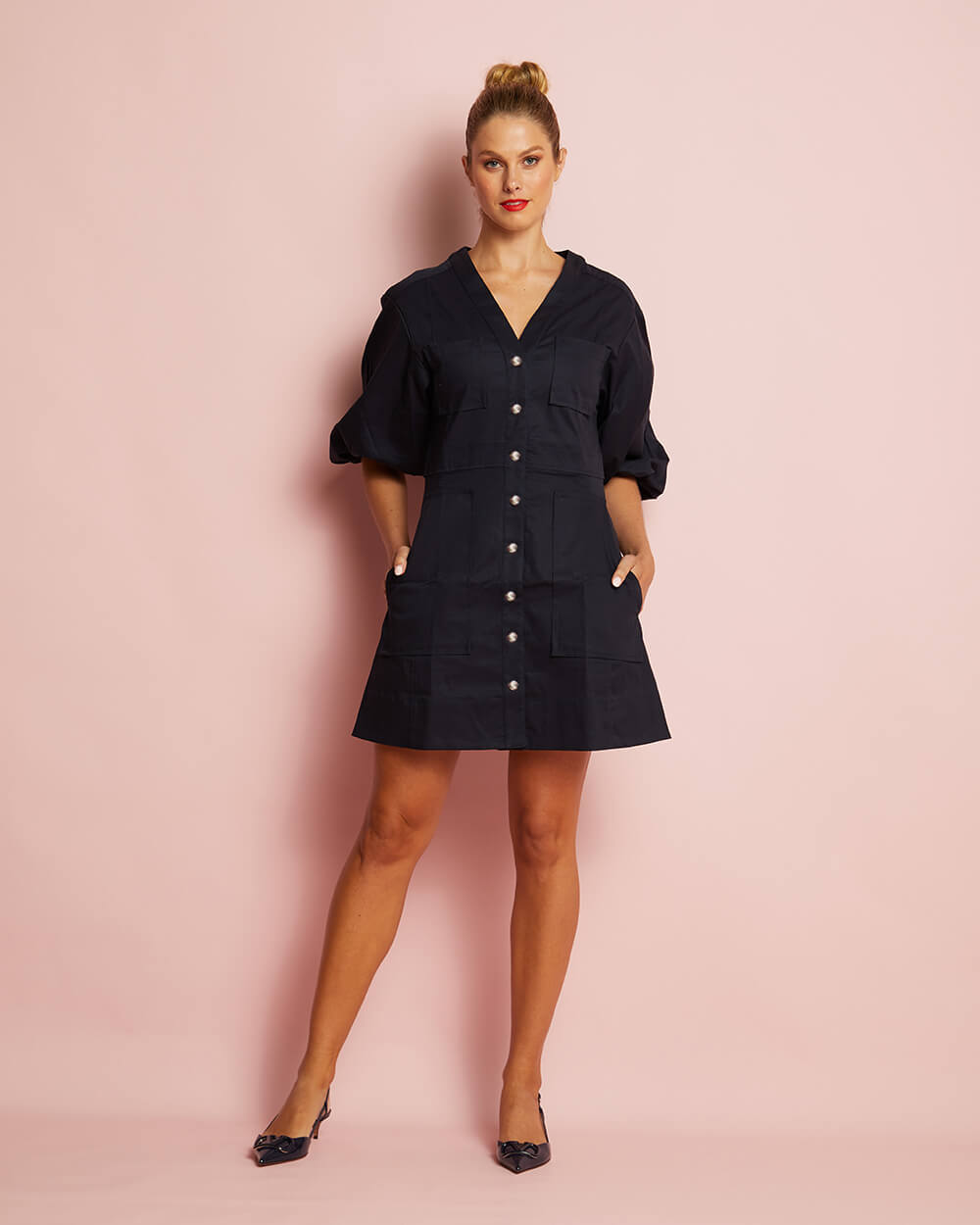 Emma Dress - Navy