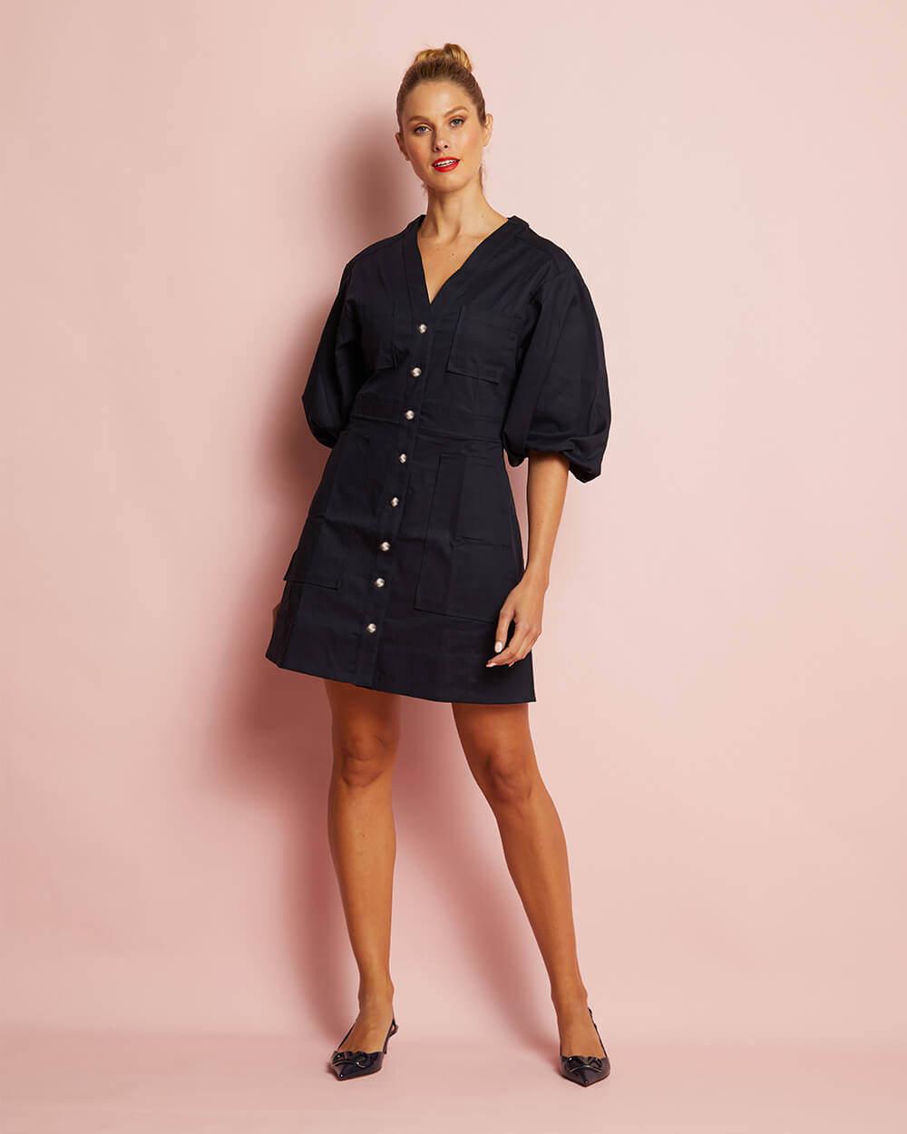 Emma Dress - Navy