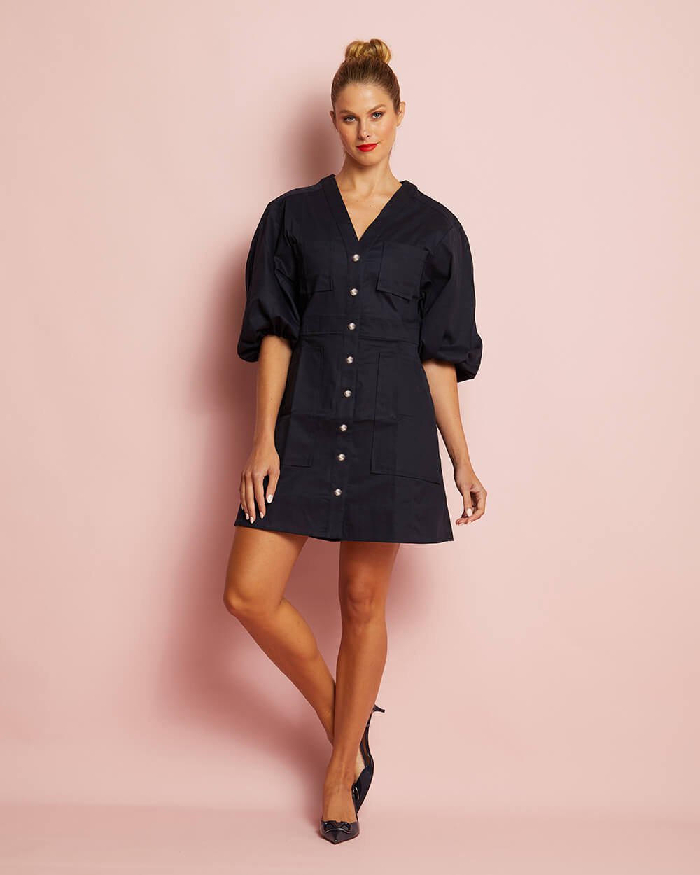 Emma Dress - Navy