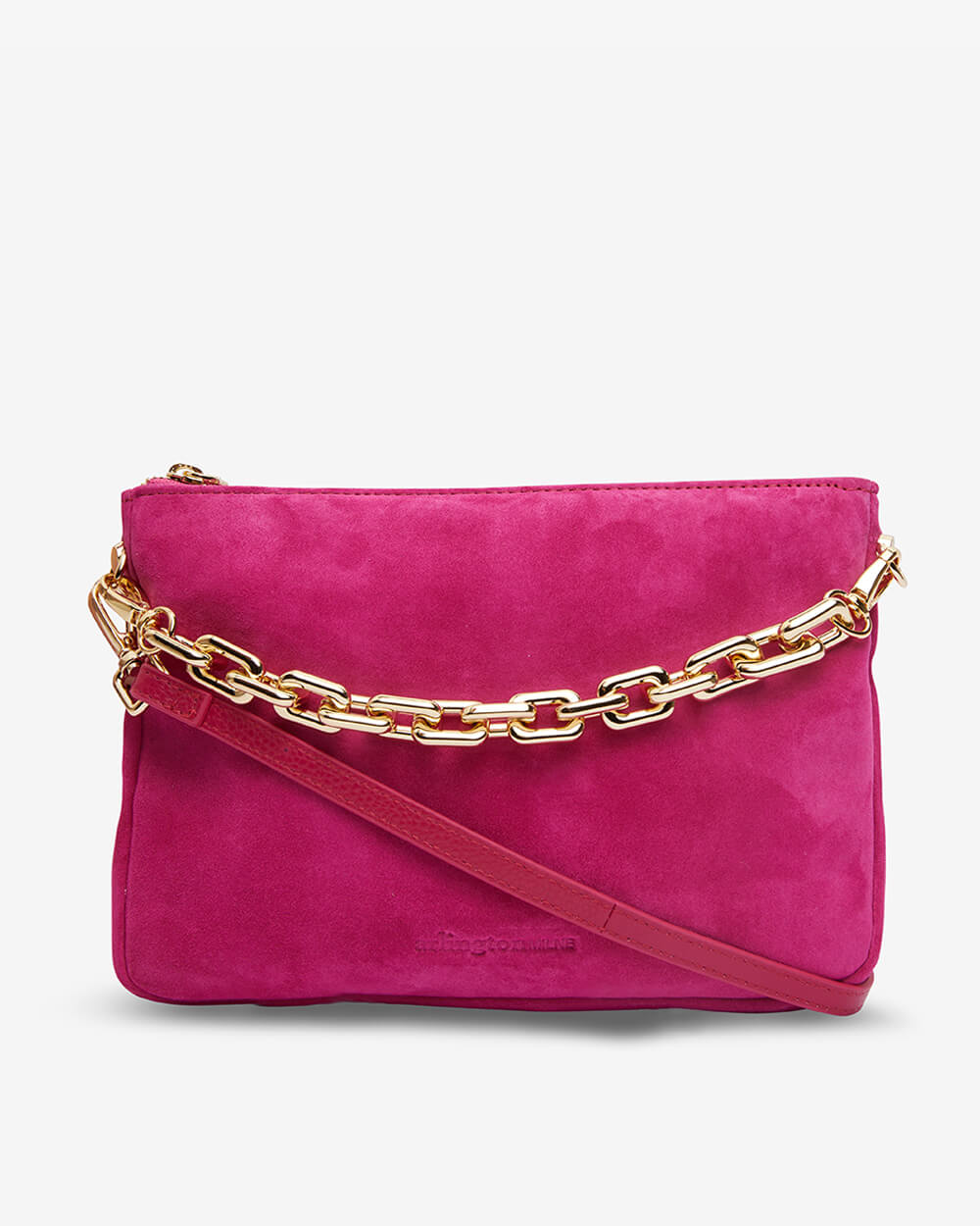 Pink cheap suede bag