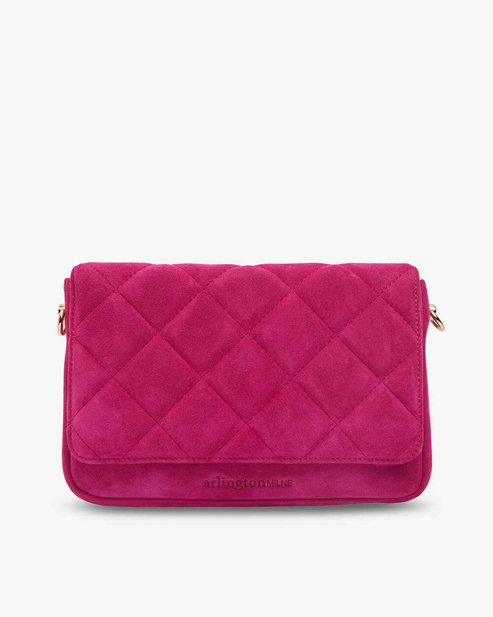 Sarah Crossbody - Hot Pink Suede