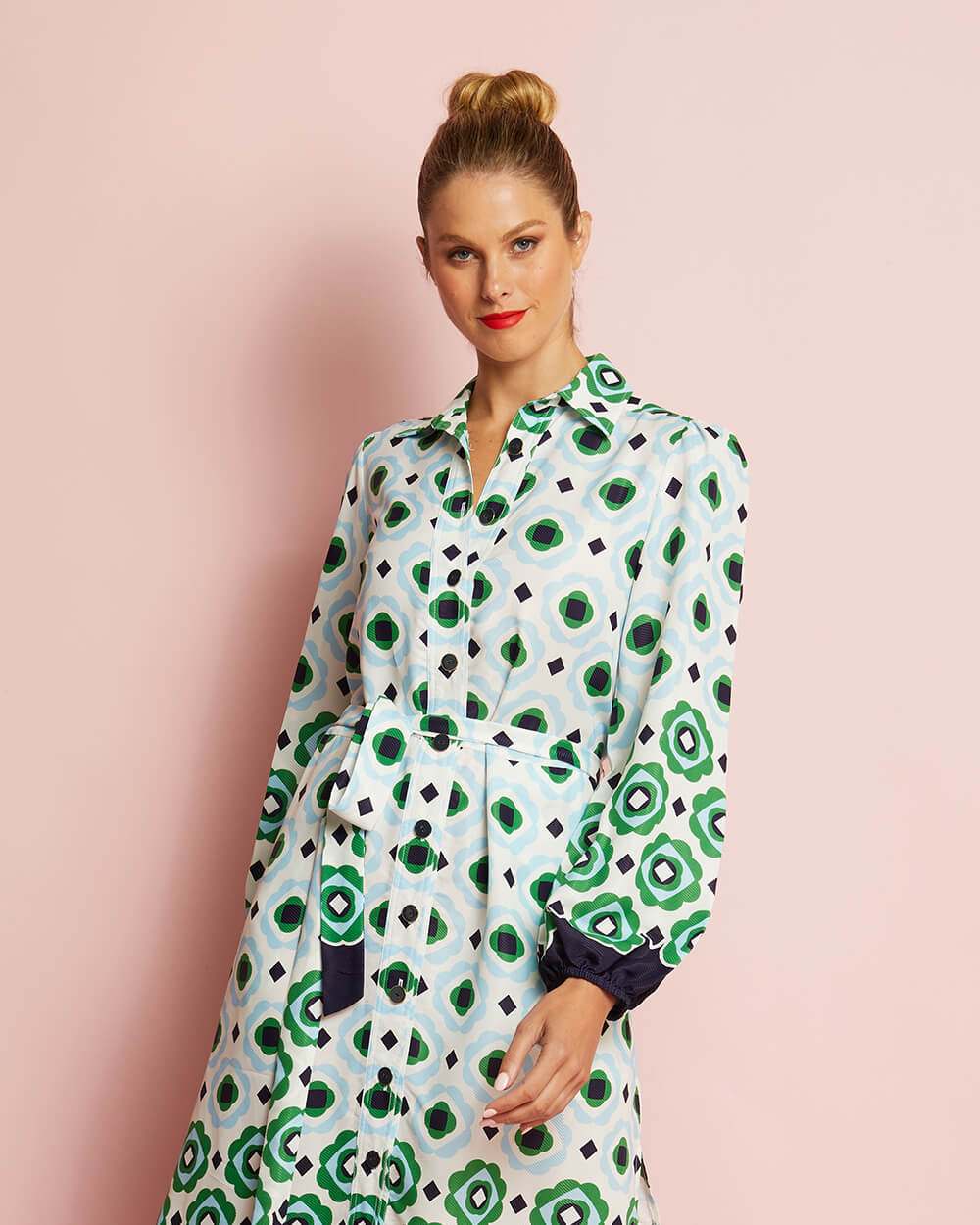 Willow Shirt Dress - Geo