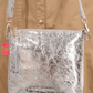 Alexis Crossbody - Silver Crinkle