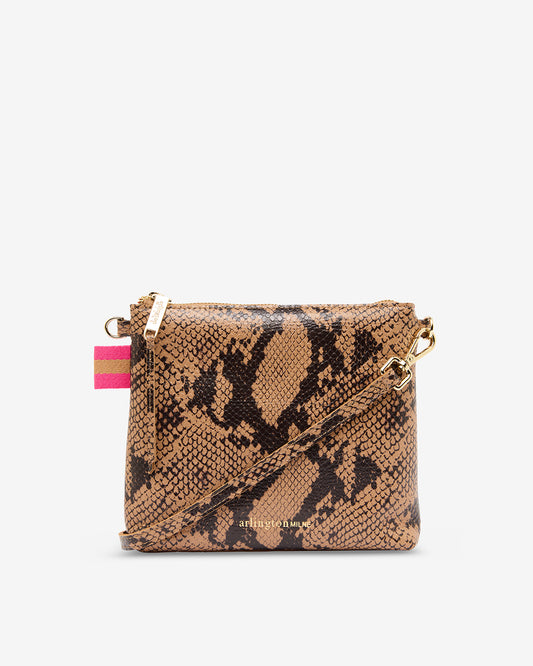 Alexis Crossbody - Caramel Python