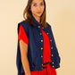 Adeline Knit Tee - Poppy