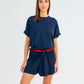 Adeline Knit Tee - Navy