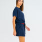 Adeline Knit Tee - Navy