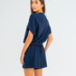 Adeline Knit Tee - Navy
