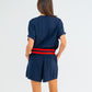 Adeline Knit Tee - Navy