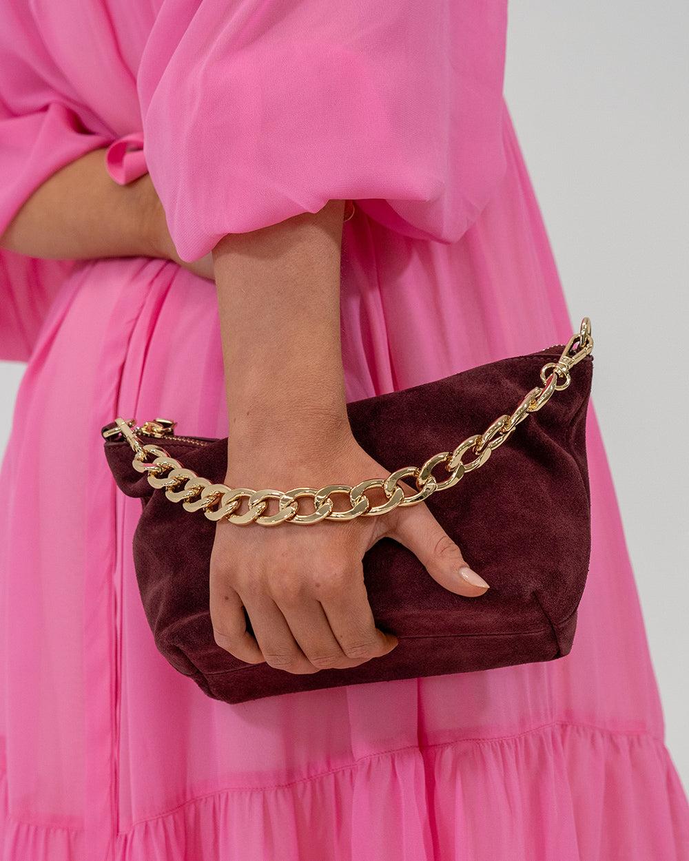 Agnes Bag - Burgundy Suede