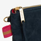 Alexis Crossbody - Quilted Navy Suede