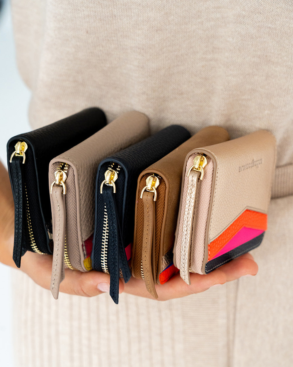 Alexis Zip Purse - Rose Gold Multi - Arlington Milne