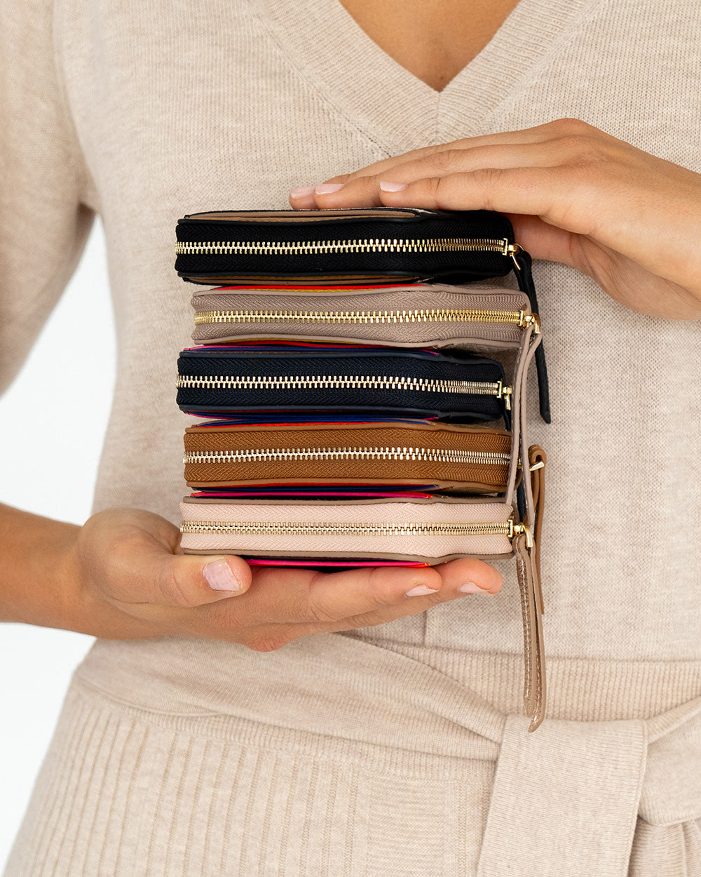 Alexis Zip Purse - Navy Multi - Arlington Milne