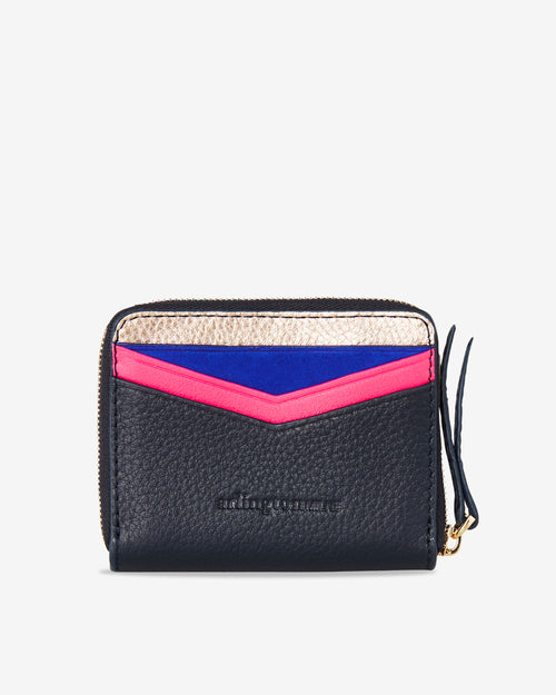 Alexis Zip Purse - Navy Multi - Arlington Milne