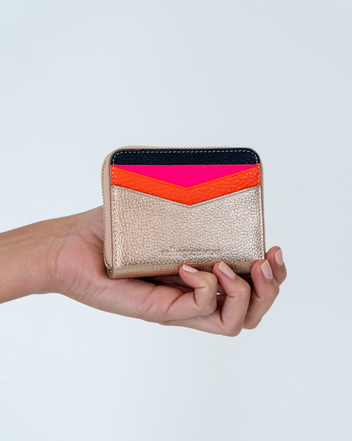 Alexis Zip Purse - Rose Gold Multi - Arlington Milne