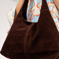 Alma Tote - Chocolate Suede