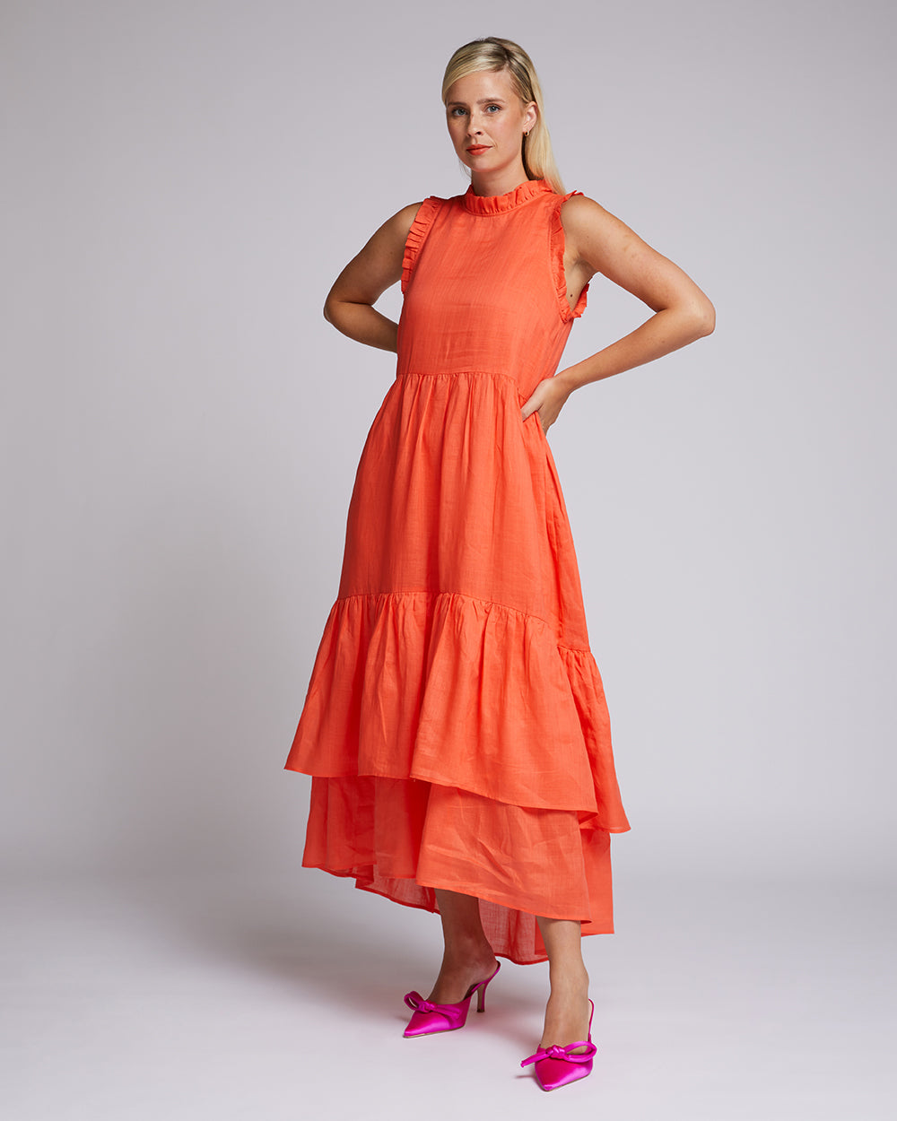 Annalise Dress - Tangerine