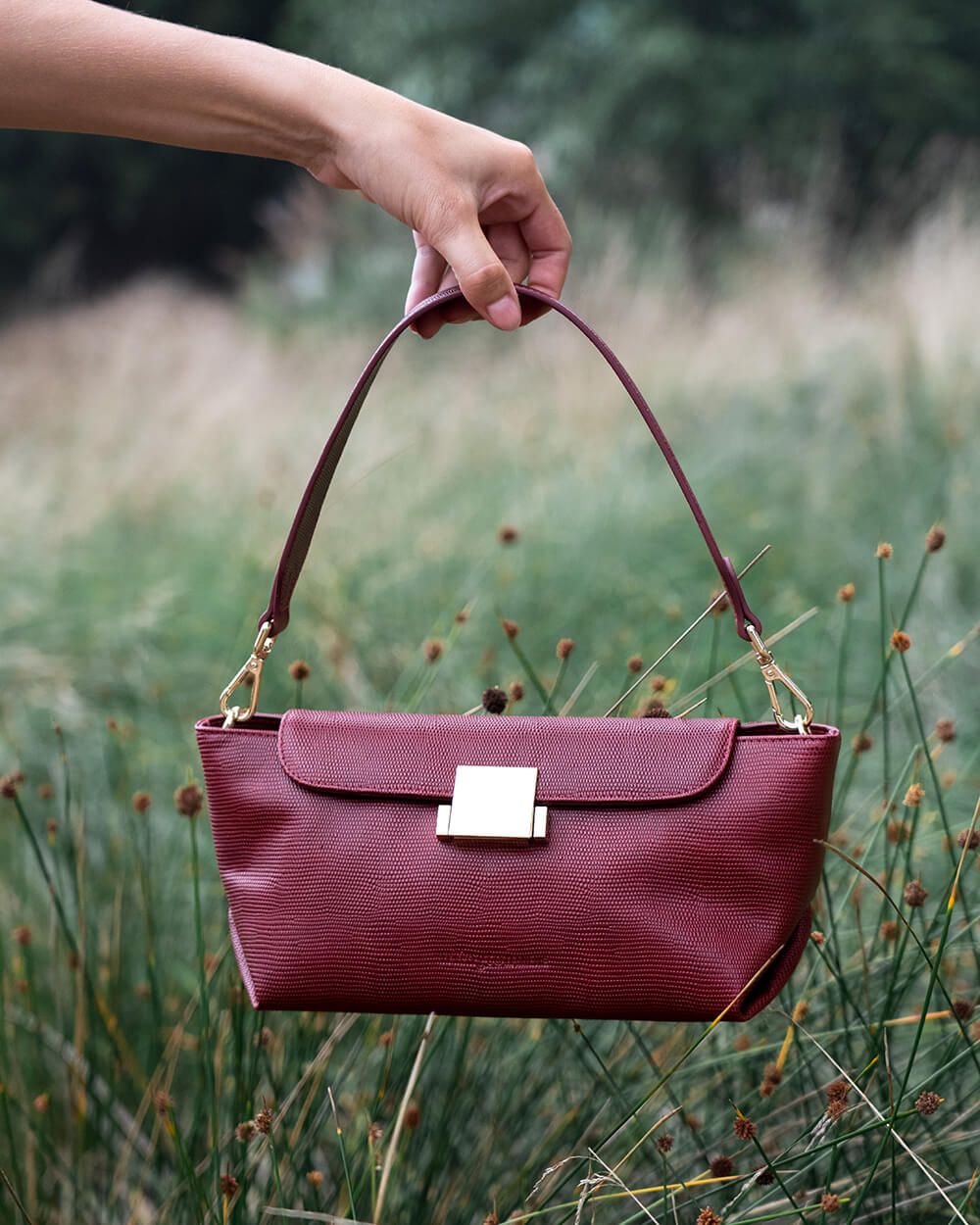 Aurora Bag - Garnet Lizard